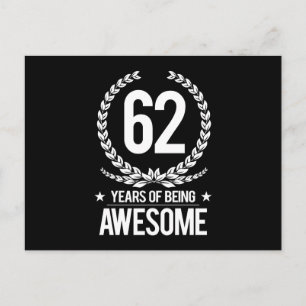 Postal 62º Cumpleaños (62 Años De Ser Increíble)