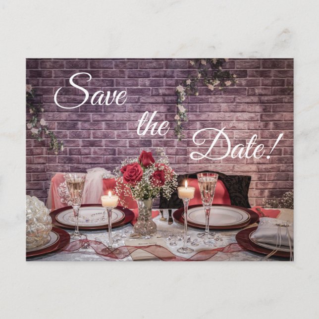 Postal 6371-Mesa de novia de boda (Anverso)