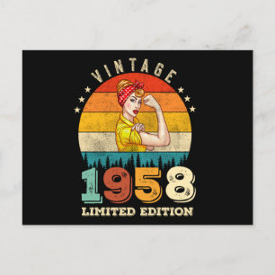 Postal 64 Year Old Women Bday 1958 Vintage 64th Birthday