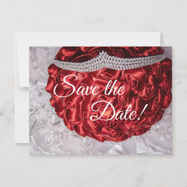 Postal 6508-Red Bouquet con Tiara