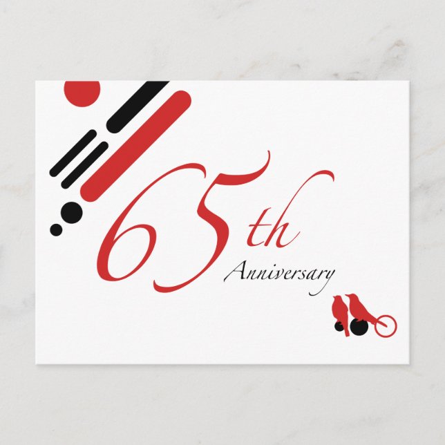 Postal 65° aniversario (aves mod) (Anverso)
