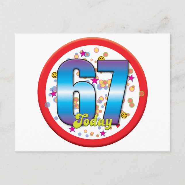 Postal 67º cumpleaños hoy v2 (Anverso)