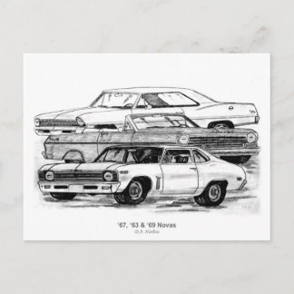 Postal 67, 63, 69 Novas - BW sin borde