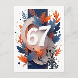 Postal 67 Mano de Esqueleto Halloween