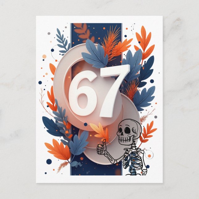 Postal 67 Mano de Esqueleto Halloween (Anverso)