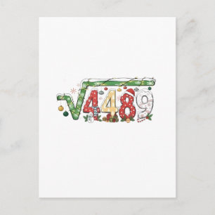 Postal 67 Raíz Cuadrada 4489 Seis Siete Navidad Matemátic