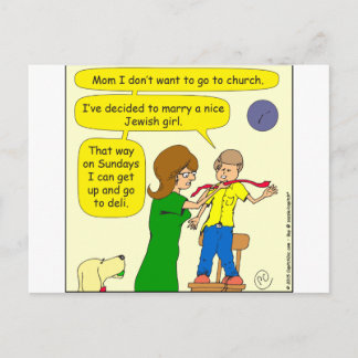 Postal 682 casan un dibujo animado judío del chica