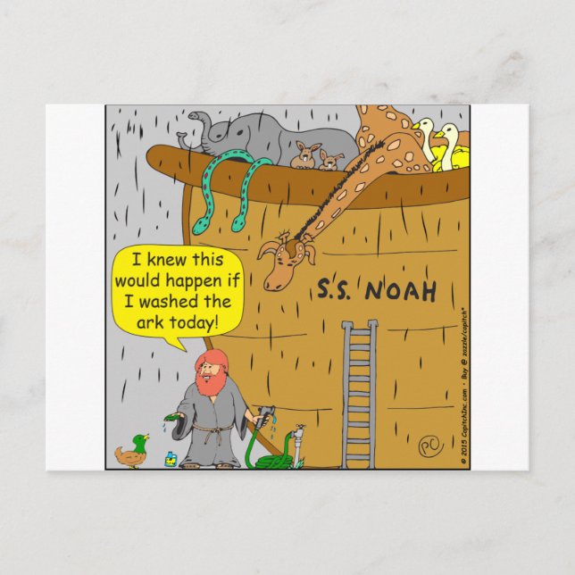 Postal 692 Noah washs ark personalizado (Anverso)