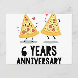 Postal 6.º aniversario 6 años