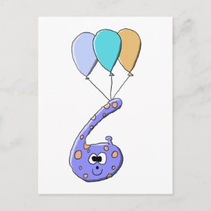 Postal 6.º cumpleaños, Personalizado del Monstruo del Cum