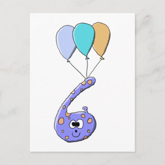 Postal 6.º cumpleaños, Personalizado del Monstruo del Cum