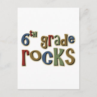 Postal 6.º Grado Rocas Sexto