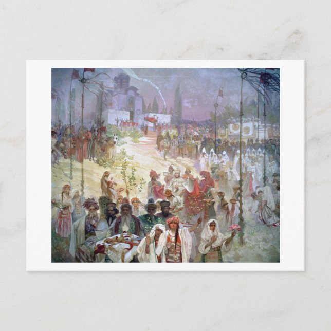 Postal #6 Coronación de Dusan como emperador romano orien (Anverso)