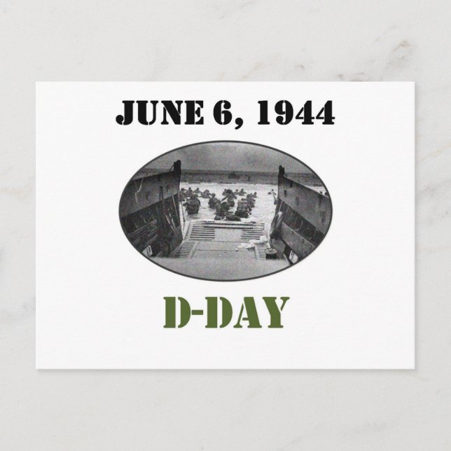 Postal 6 de junio de 1944: Día D (Anverso)