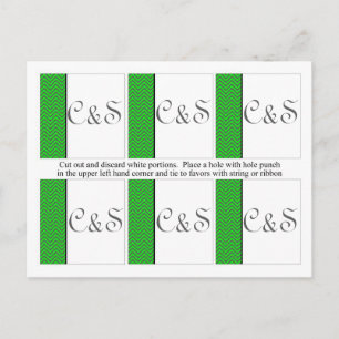 Postal 6 Etiquetas Chevron Neon Green/Gray Favor