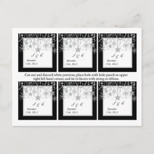 Postal 6 Etiquetas favoritas de boda de diamantes de invi