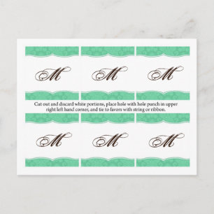 Postal 6 Etiquetas favoritas Patrón de impresión de encaj