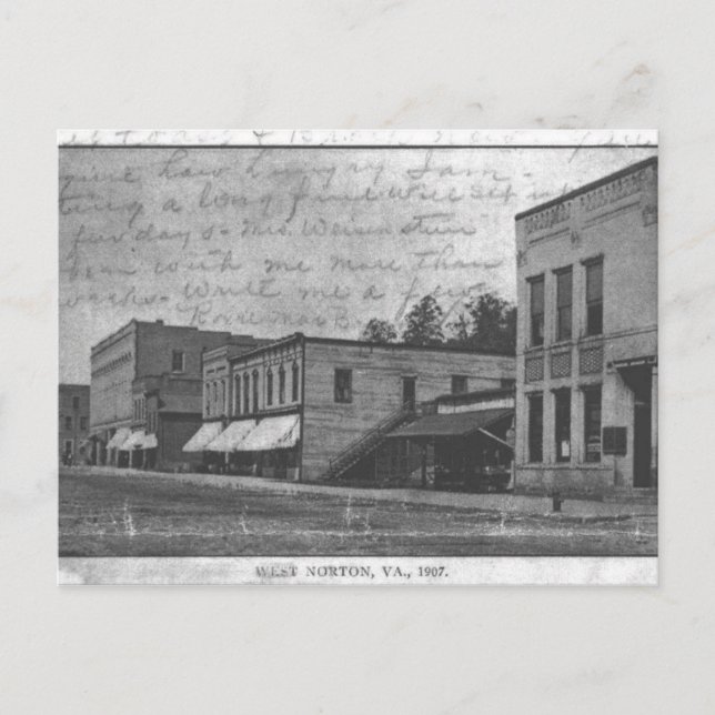 Postal 700 cuadras de Norton, Virginia, en 1907. (Anverso)