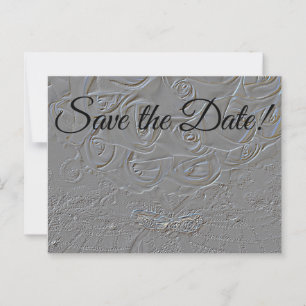 Postal 7060-E-Grabado en relieve Bouquet & Rings