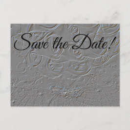 Postal 7060-E-Grabado en relieve Bouquet & Rings