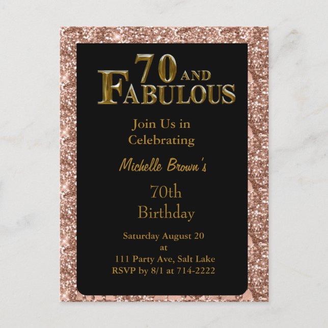 Postal 70 cumpleaños (Anverso)