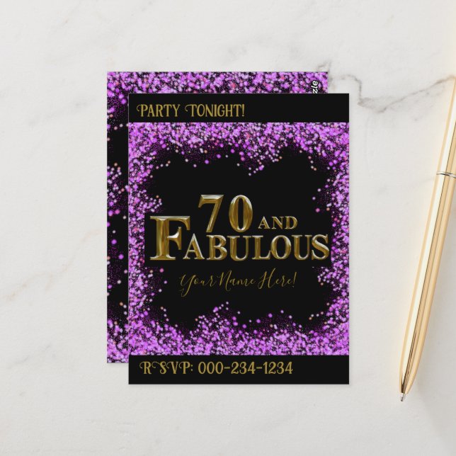 Postal 70 cumpleaños (Anverso/Reverso In Situ)