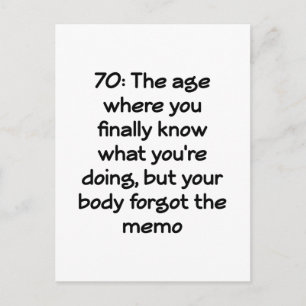 Postal 70 cumpleaños Un homenaje descarado a siete década