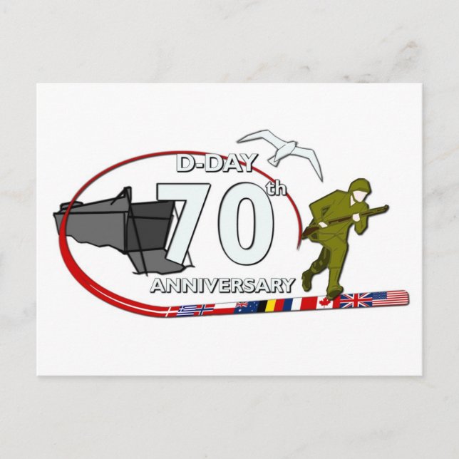 Postal 70ème aniversario de Débarquement de Normandie (Anverso)