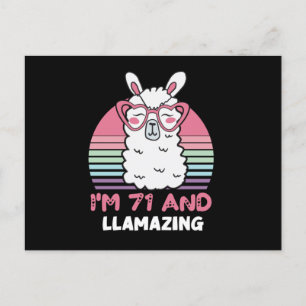 Postal 71.ª Llama de Llamada de Cumpleaños a los 71 años