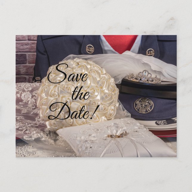 Postal 7263-Boda militar (Anverso)