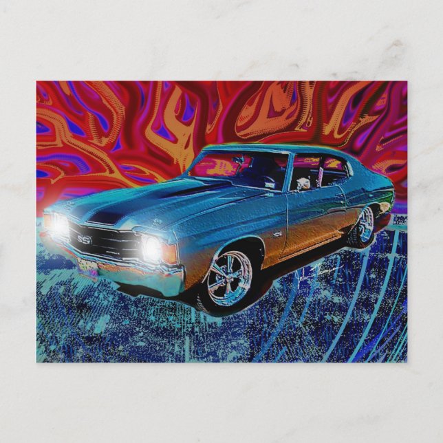 Postal 72 Chevy Chevelle Post Card (Anverso)