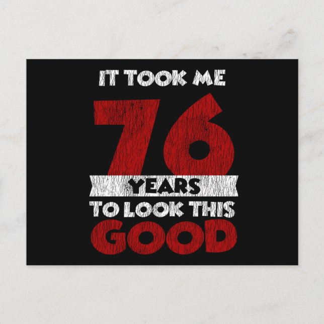 Postal 76 Cumpleaños Me Tomó Me Viste Bien 76 Cumpleaños (Anverso)