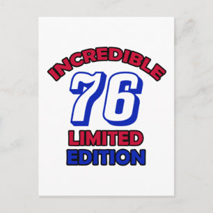 Postal 76.o Diseño del cumpleaños