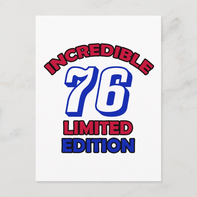 Postal 76.o Diseño del cumpleaños (Anverso)