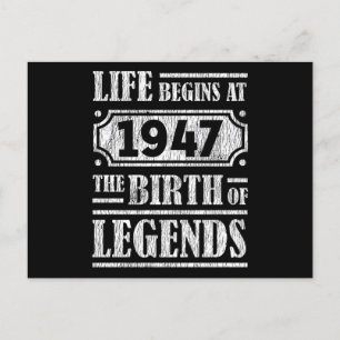 Postal 78 Años Cumpleaños 1947 Nacimiento De Leyenda 78 C