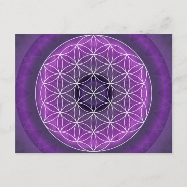 Postal 7 chakra de la corona creada por Tutti (Anverso)