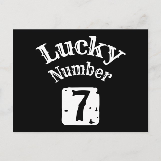 Postal 7 - Lucky Número 7 Luck (Anverso)