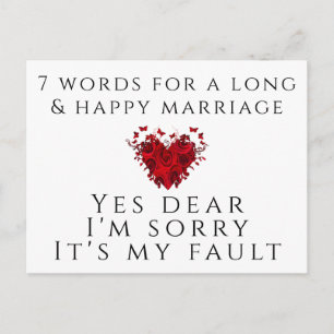 Postal 7 Palabras Para Un Matrimonio Largo