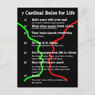 Postal 7 Reglas cardinales para la vida