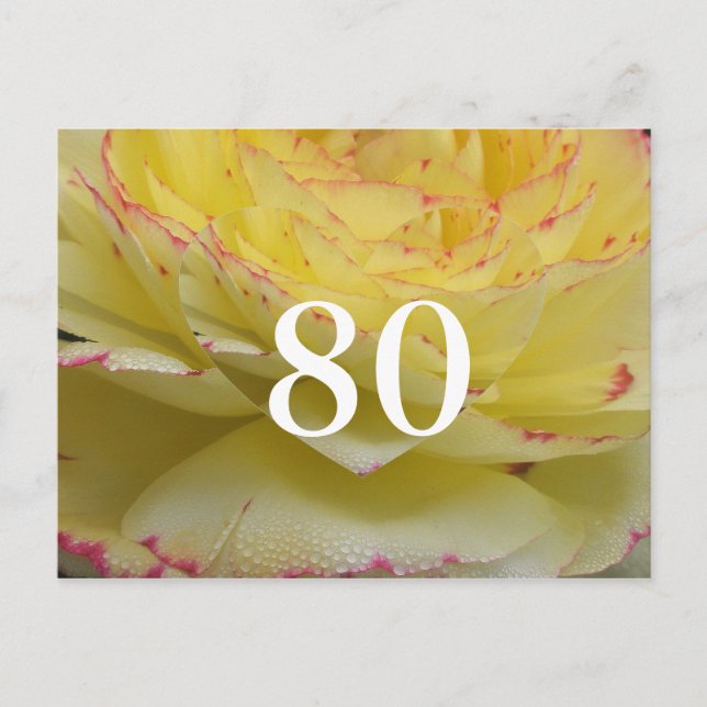 Postal 80.º cumpleaños (Anverso)