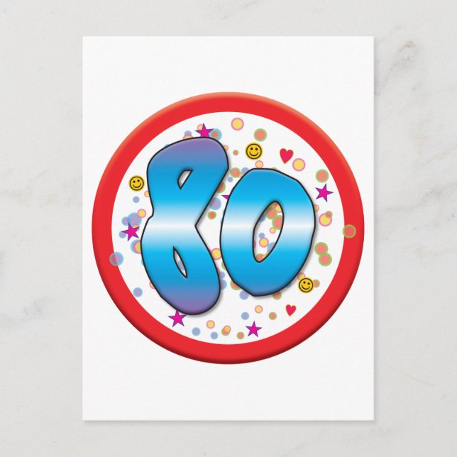 Postal 80.º cumpleaños (Anverso)