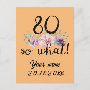 Postal 80 Así que qué cumpleaños 80 divertido