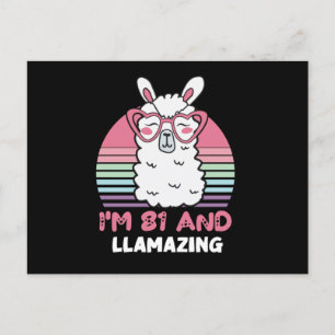 Postal 81.ª Llama de Llamada de Cumpleaños de 81 años