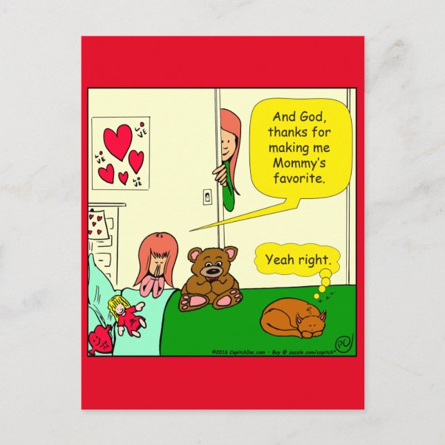 Postal 874 personalizado infantil favorito de mamá (Anverso)