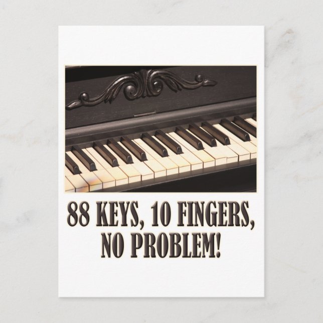 Postal 88 Llaves, 10 dedos, ¡No hay problema! (Anverso)