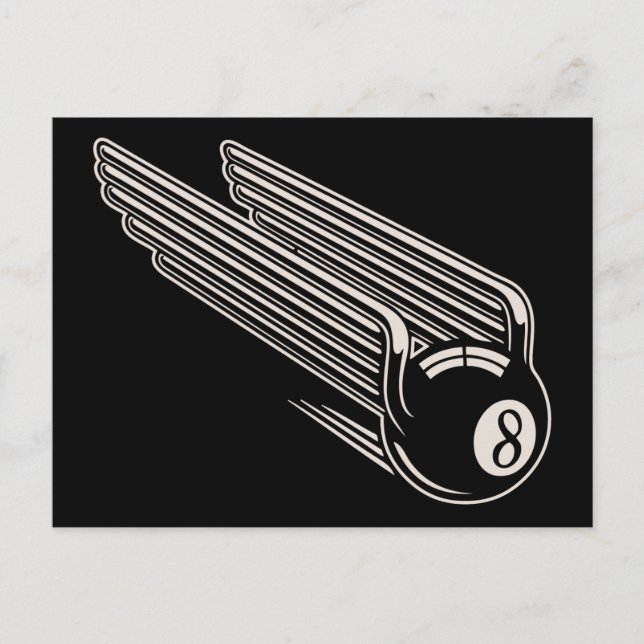Postal 8-Ball - Alas Aero (Anverso)