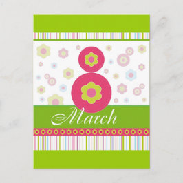 Postal 8 de marzo Día Internacional de la Mujer