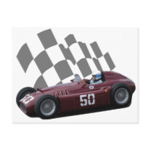 Postal 8 del coche de competición del vintage