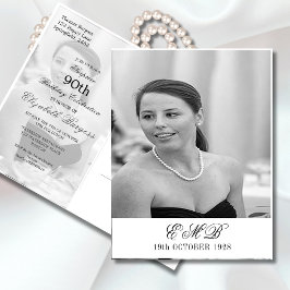 Postal 90 Aniversario de la Elegante Foto Monograma