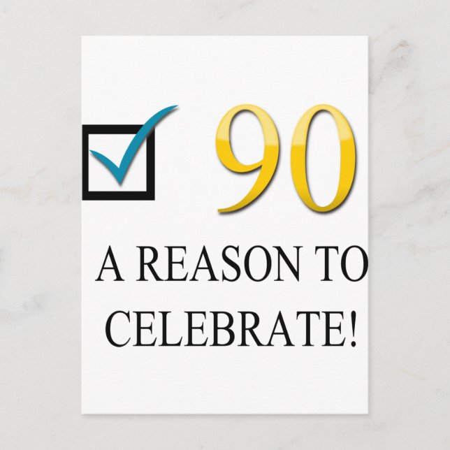 Postal 90.o cumpleaños feliz (Anverso)